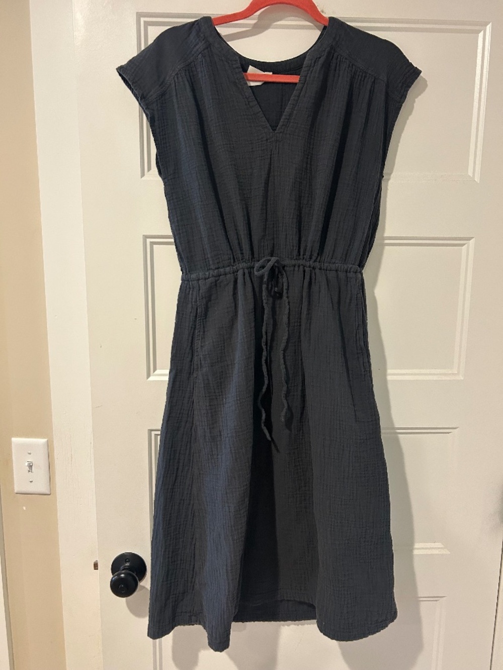Pact Organic Gauze Midi Dress Size S